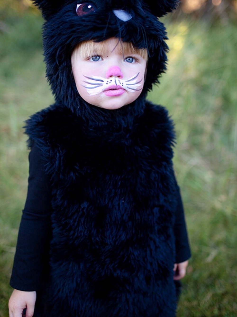 Pottery Barn Kids Black Furry Cat Costume Set